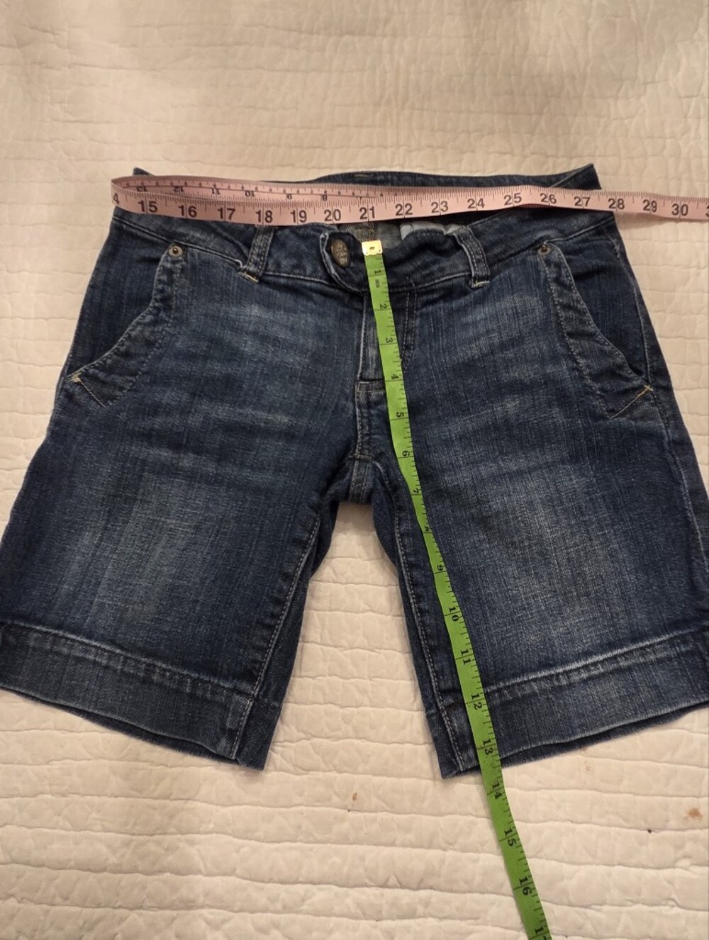 American Eagle Outfitters Navy Blue Denim Detail Shorts Size 00 - Picture 4 of 8